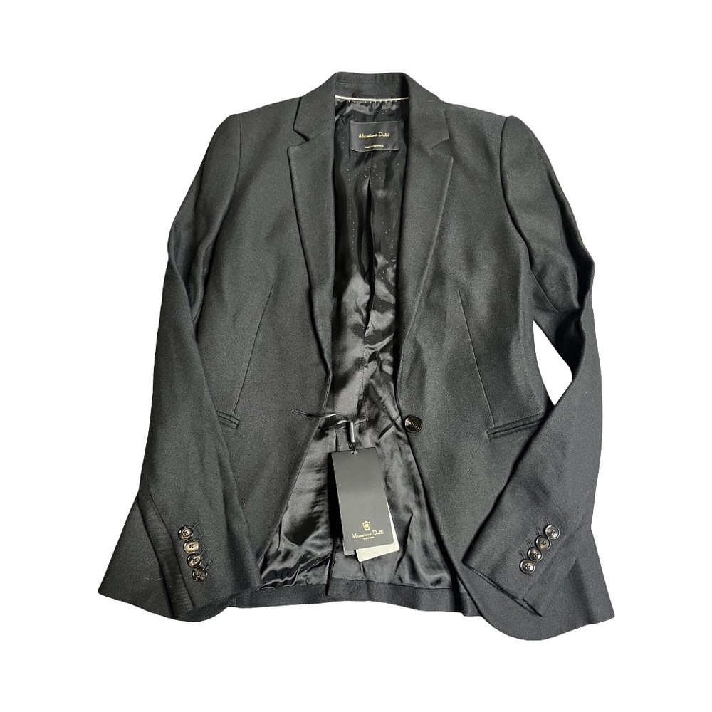 Massimo Dutti Black Formal Women's Blazer Size: 2 NEW